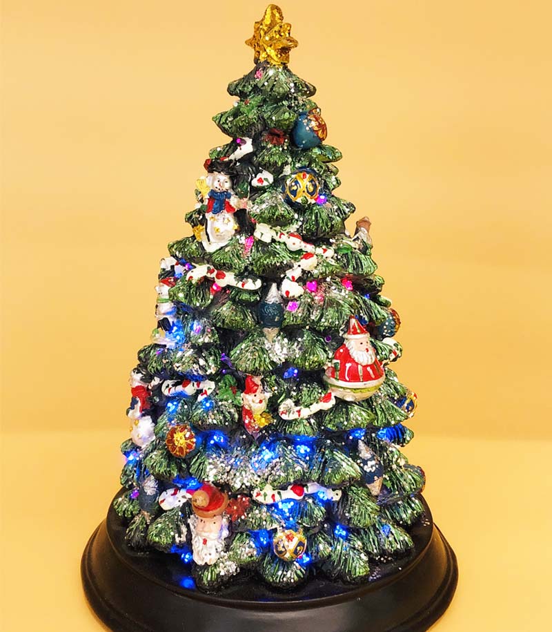 Boîte musicale Sapin Noël illuminé - Galerie Adrienne Desbiolles